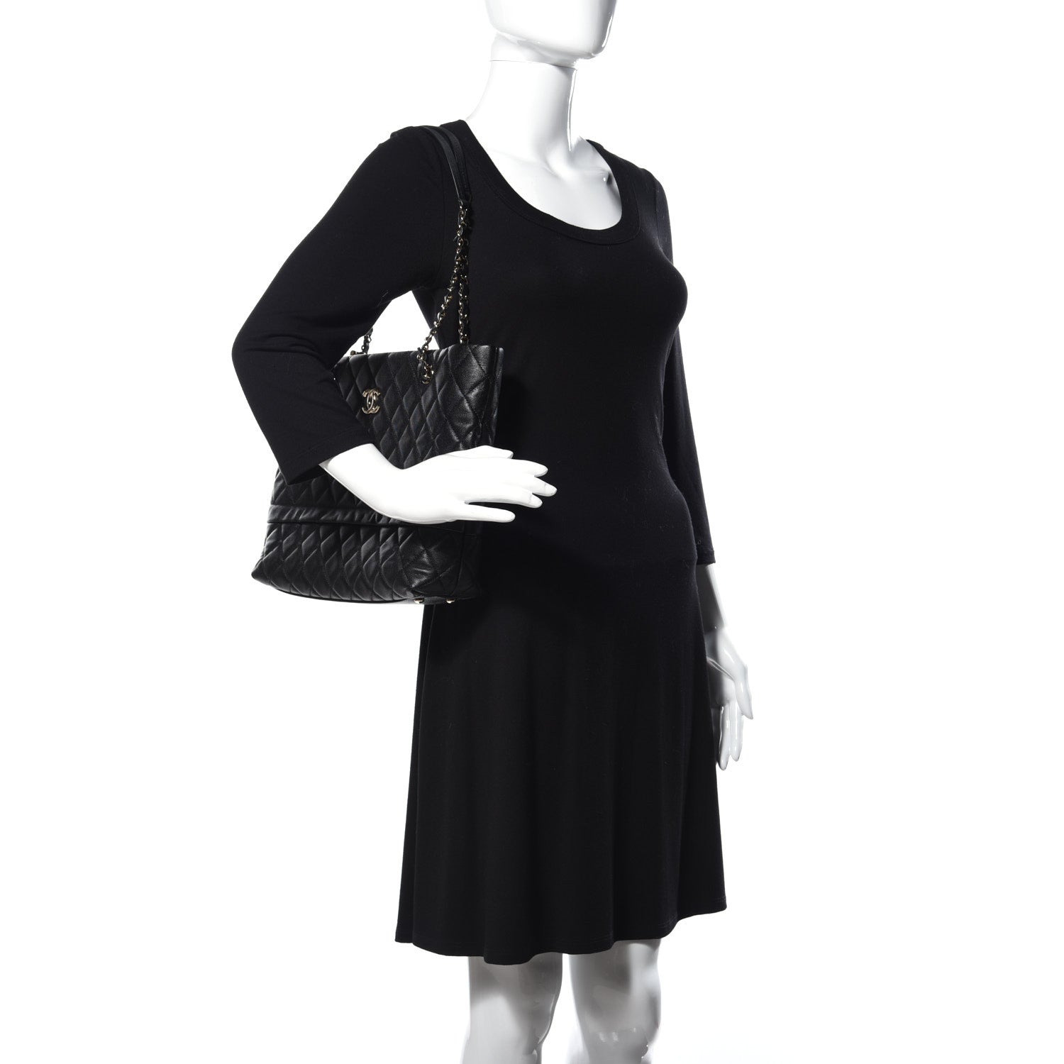 Chanel Caviar Quilted Rolled Up Tote Black 2 of 14