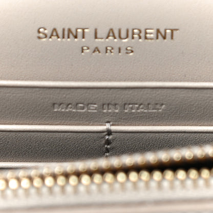 Saint Laurent Smooth Calfskin Classic Monogram Kate Tassel Chain Wallet Light Natural 6 of 9