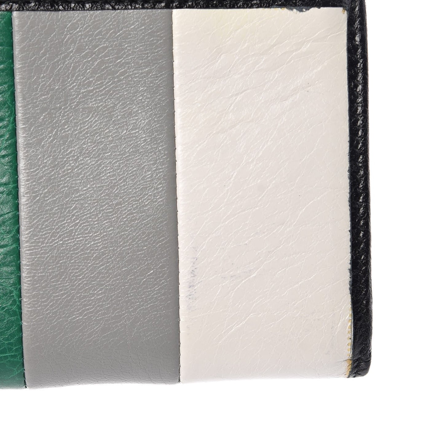 Agneau Arena Multicolore Classic Hardware Money Wallet Green Grey Black