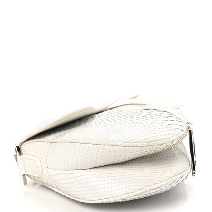 Christian Dior Snakeskin Saddle Bag White 4 of 12