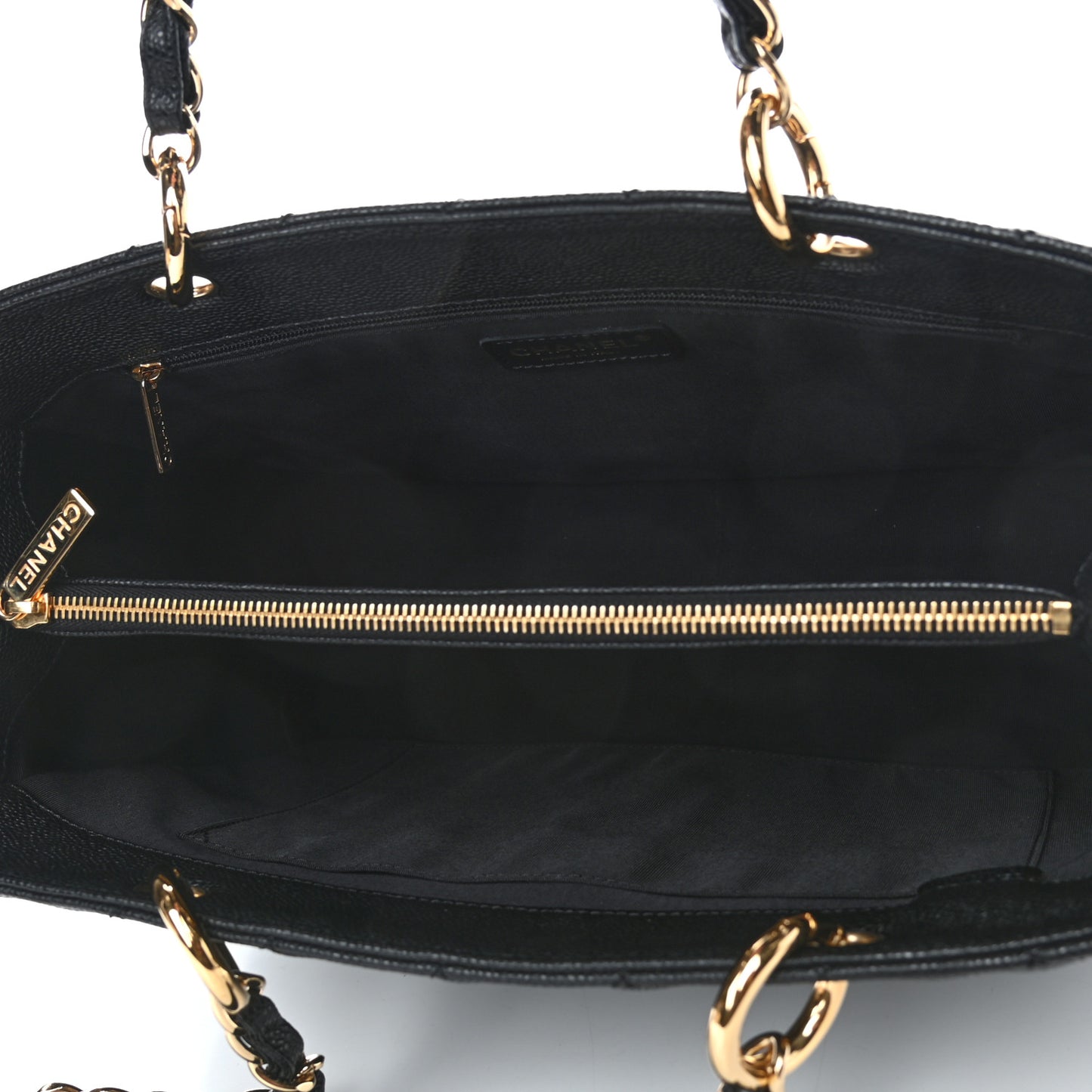 Caviar Quilted Grand Shopping Tote GST Black