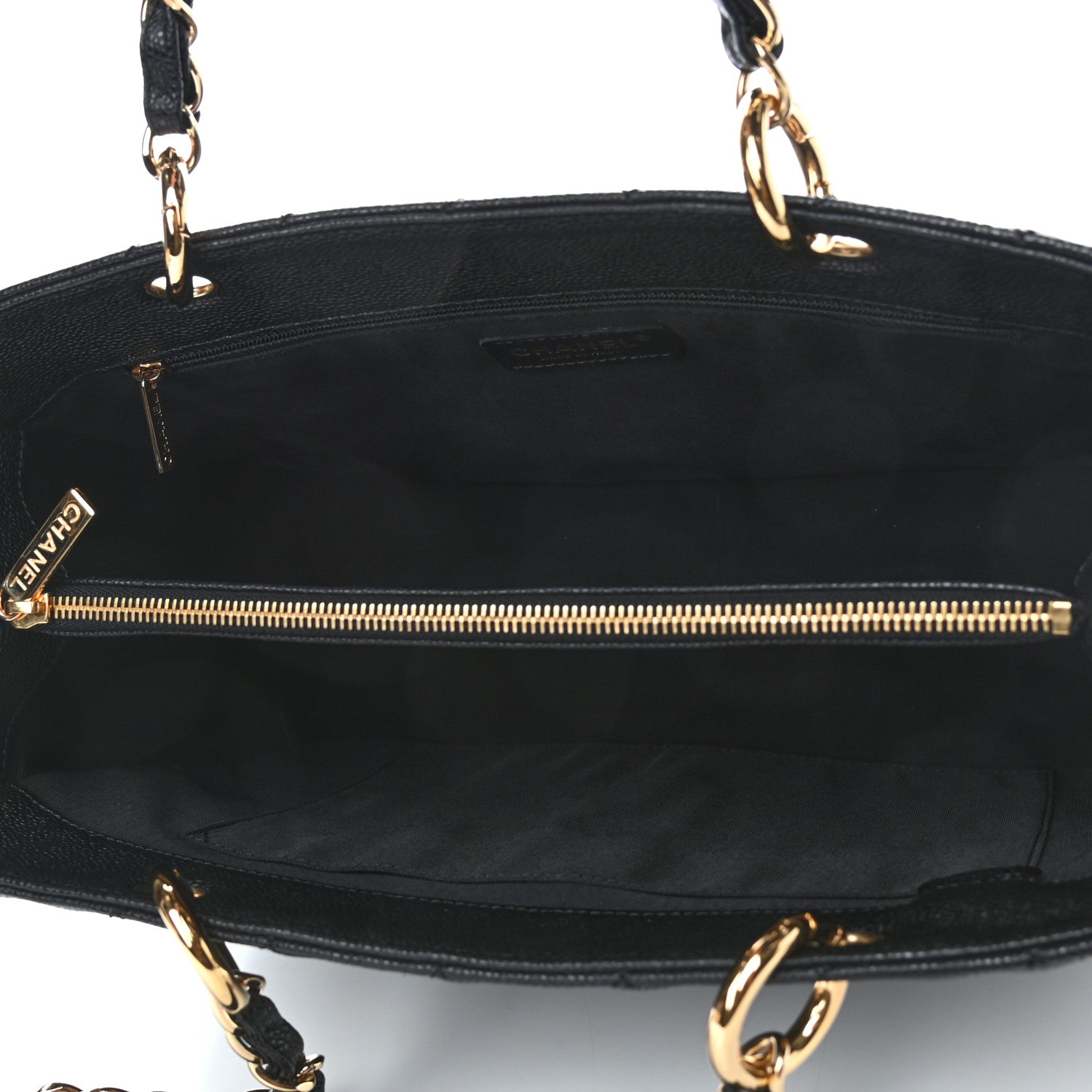 Chanel Caviar Quilted Grand Shopping Tote GST Black 5 of 9