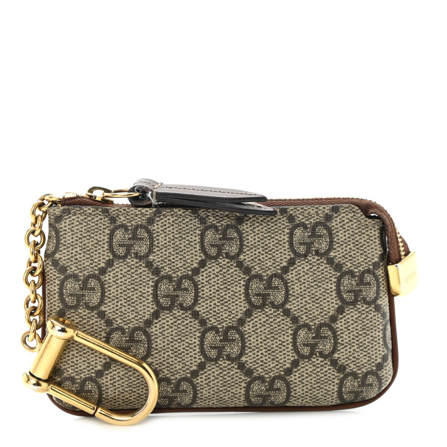 GG Supreme Monogram Key Case Beige Ebony Cuir