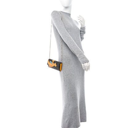 Fendi X FRGMT X POKEMON Glazed Fabric FF Pokemon Print Continental Wallet On Chain Tobacco Moro Giallo Tobacco Moro Giallo 2 of 12