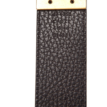 Gucci Calfskin Double G Reversible 37mm Belt 110 44 Black Cocoa 3 of 5