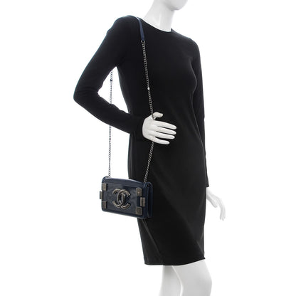 Chanel Lambskin Horizontal Boy Brick Flap Blue 2 of 8