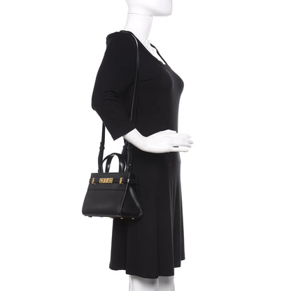 Saint Laurent Smooth Calfskin Manhattan Nano Shopper Tote Black 2 of 9