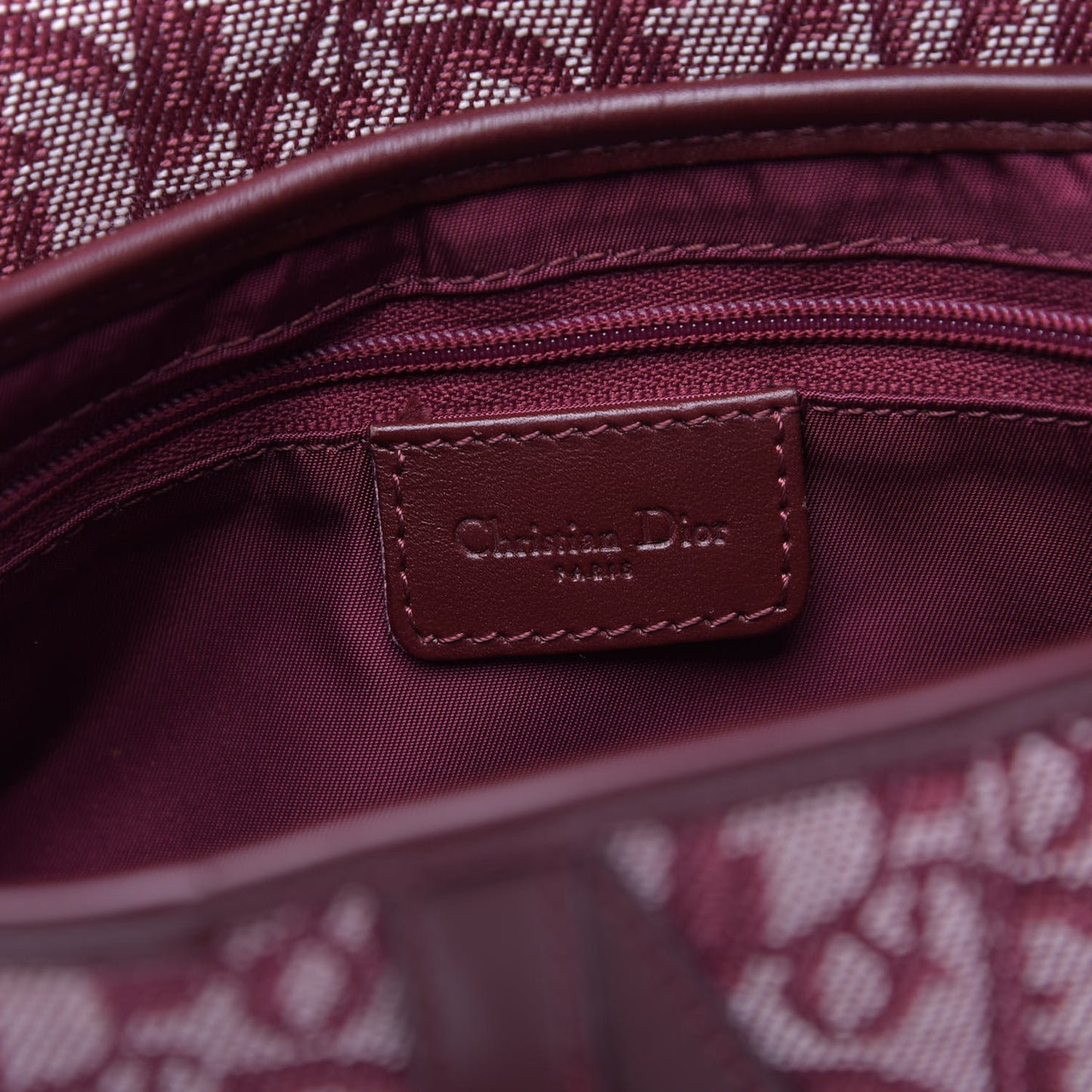 Monogram Saddle Bag Burgundy