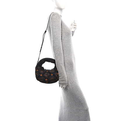 MCM Maxi Visetos Nylon Quilted Mini Aren Hobo Black 2 of 12