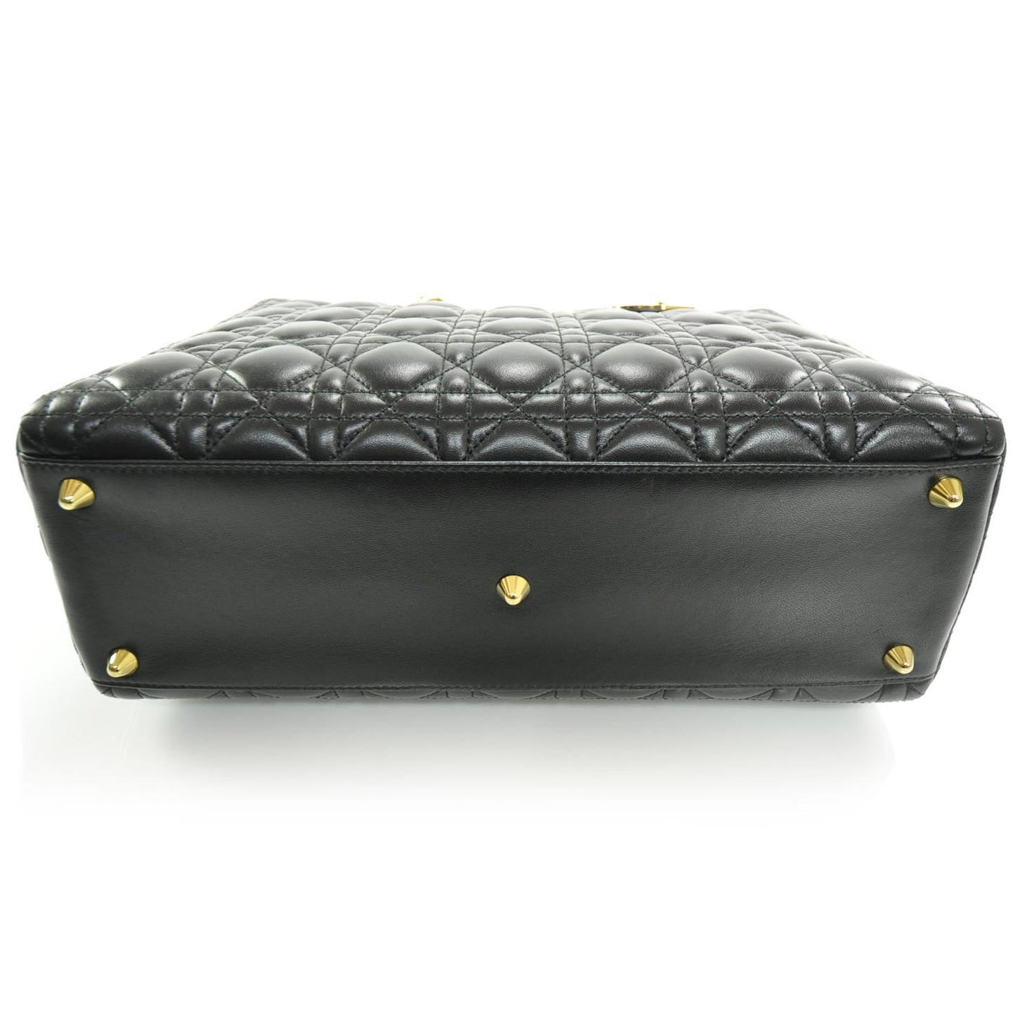 Lambskin Cannage Large Lady Dior Black