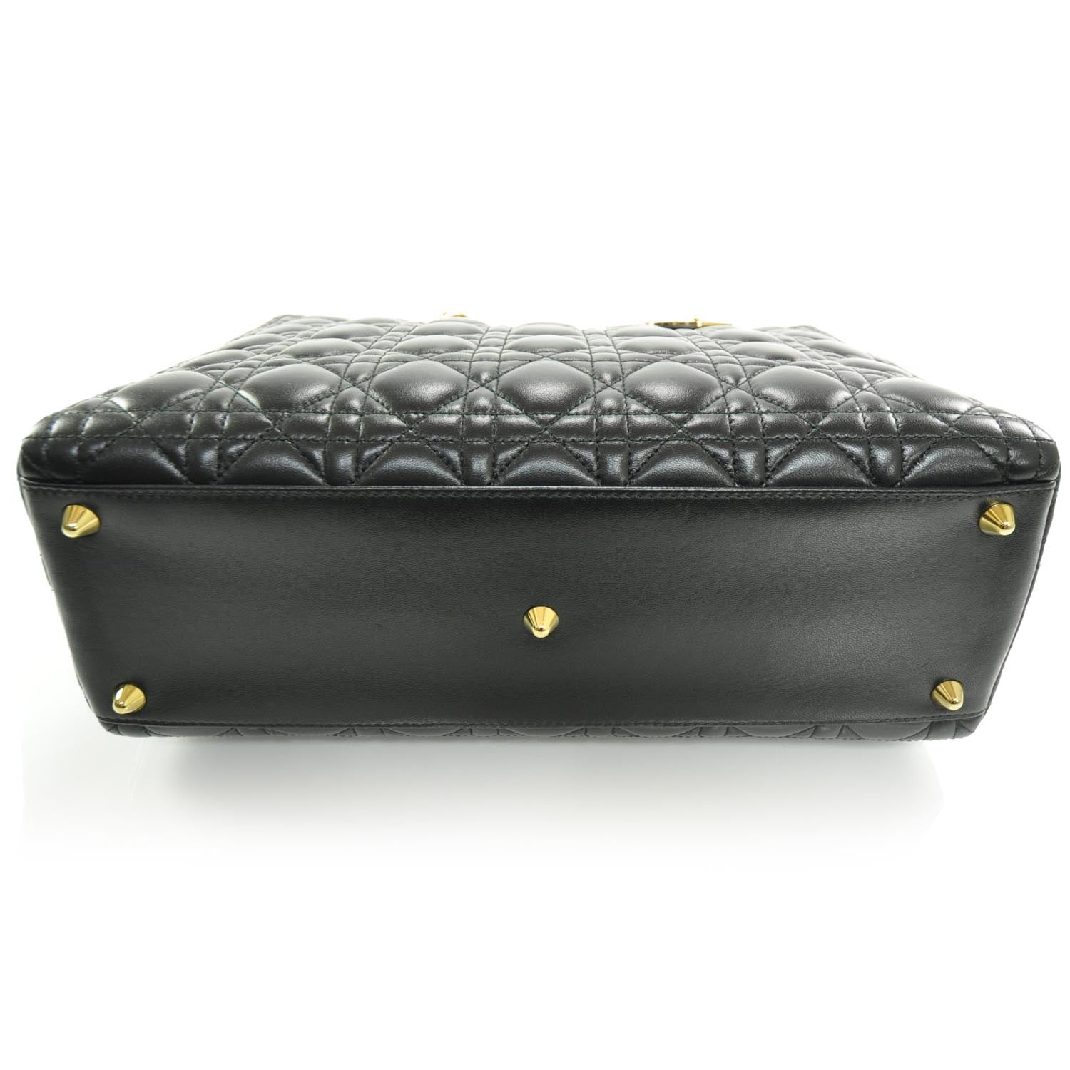 Christian Dior Lambskin Cannage Large Lady Dior Black 4 of 8