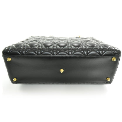 Christian Dior Lambskin Cannage Large Lady Dior Black 4 of 8