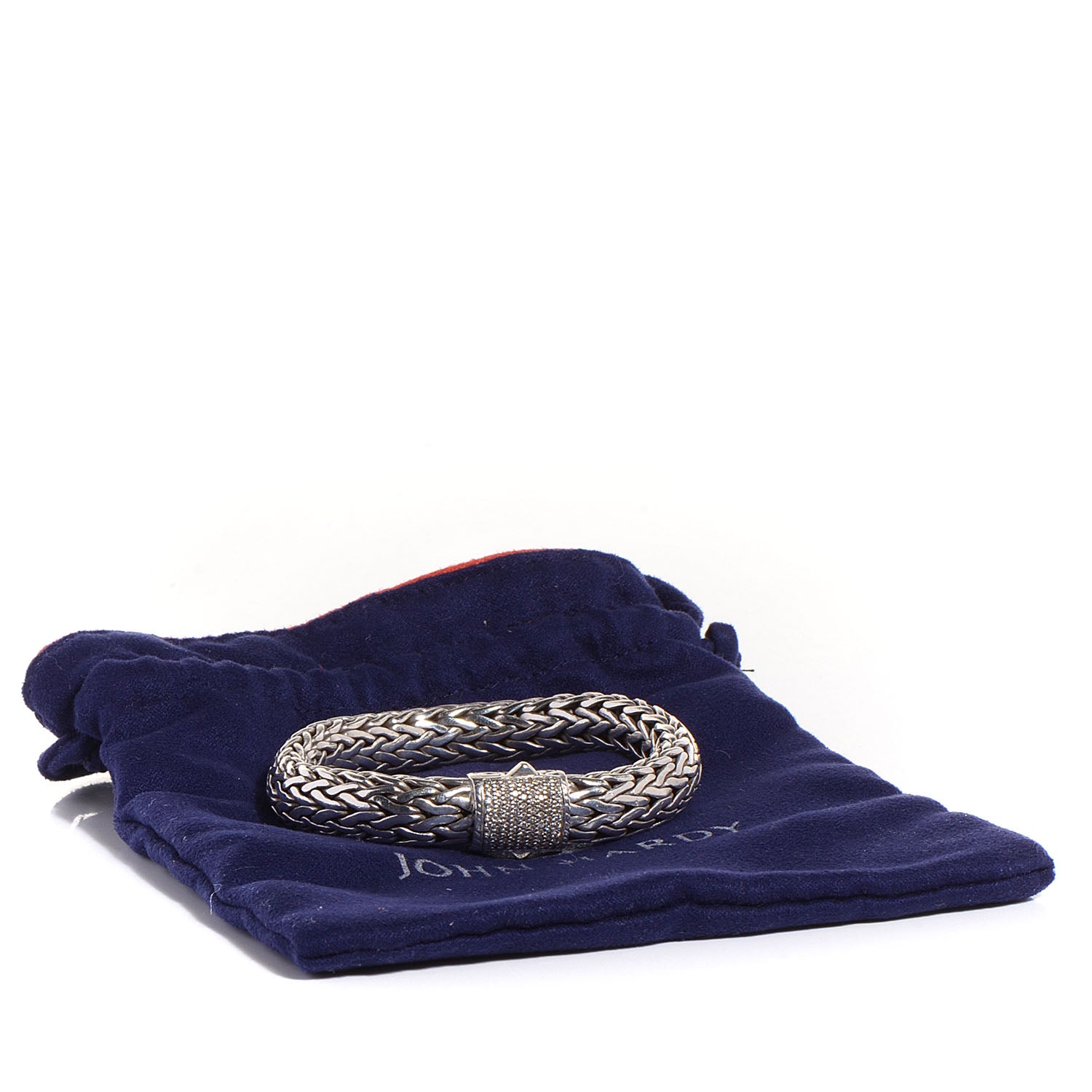 John Hardy Sterling Silver Diamond 11mm Classic Chain Bracelet 6 of 6