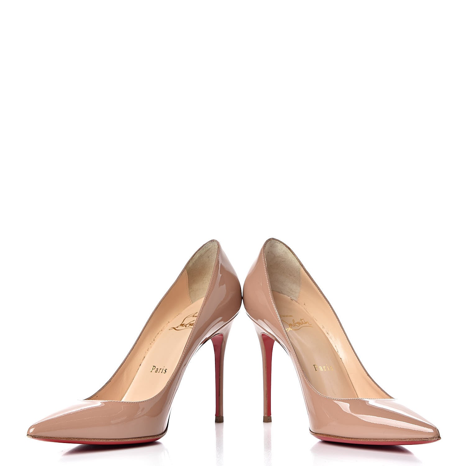 Christian Louboutin Patent Decollete 554 100 Pumps 35.5 Nude 5 of 17