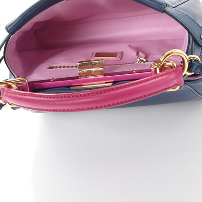 Fendi Nappa Colorblock Mini Peekaboo Iconic Satchel Iris Magenta Bubblegum 6 of 12
