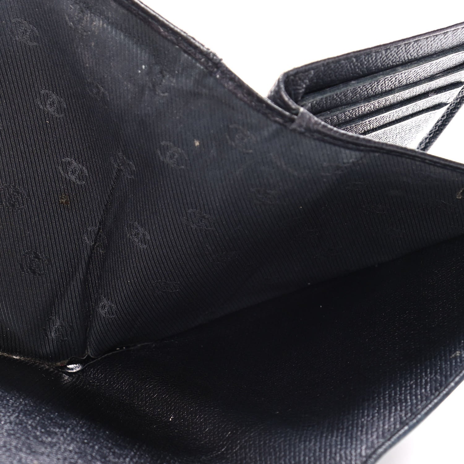 Chanel Grained Calfskin CC Button Flap Wallet Black 15 of 17