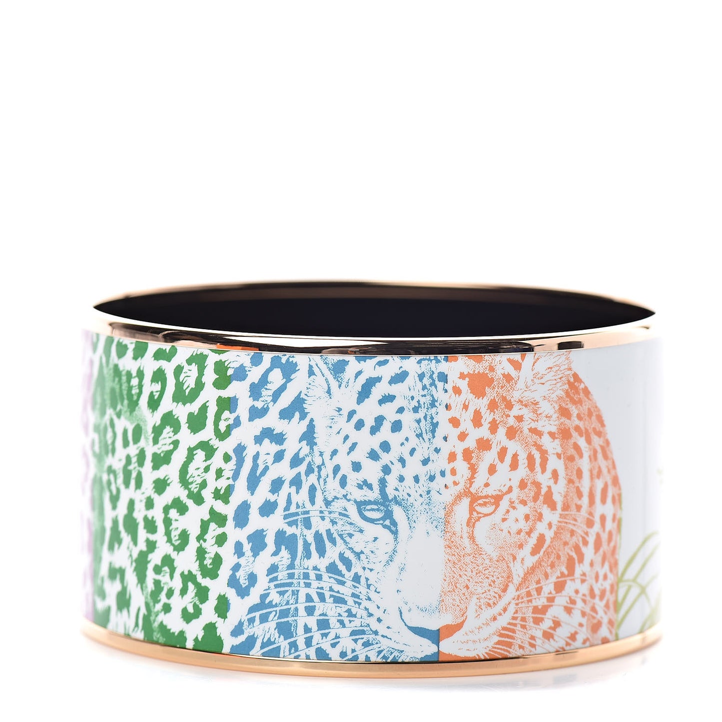 Enamel Printed Jungle Love Rainbow Extra Wide Bracelet 70 Cassatta