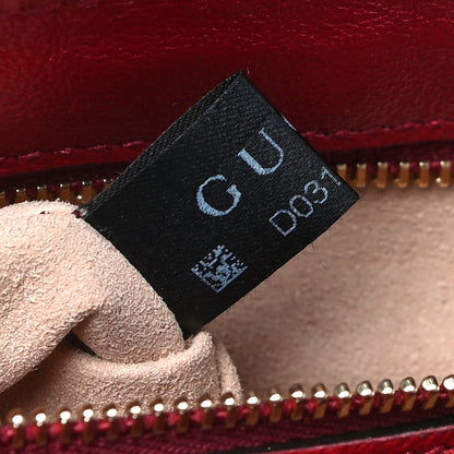 Gucci Monogram Azalea Calfskin Matelasse Diagonal Small GG Marmont Top Handle Shoulder Bag Beige Ebony New Cherry Red 11 of 13