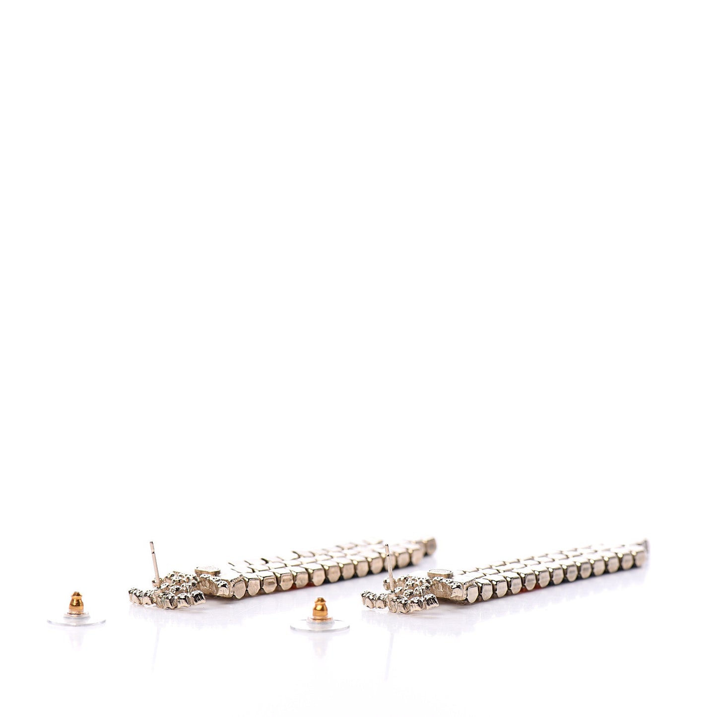 Crystal Skyline CC Drop Earrings Gold Blue Black Red