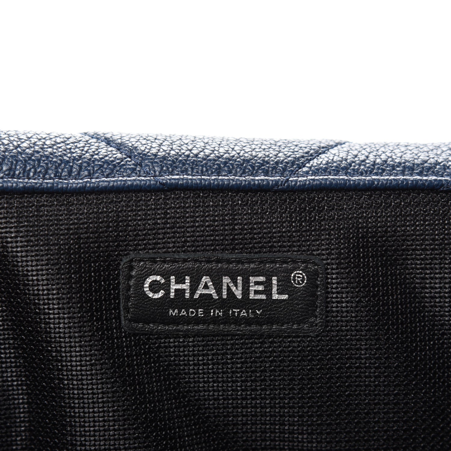 Chanel Calfskin Chevron Quilted XXL Travel Flap Bag Blue 8 of 10