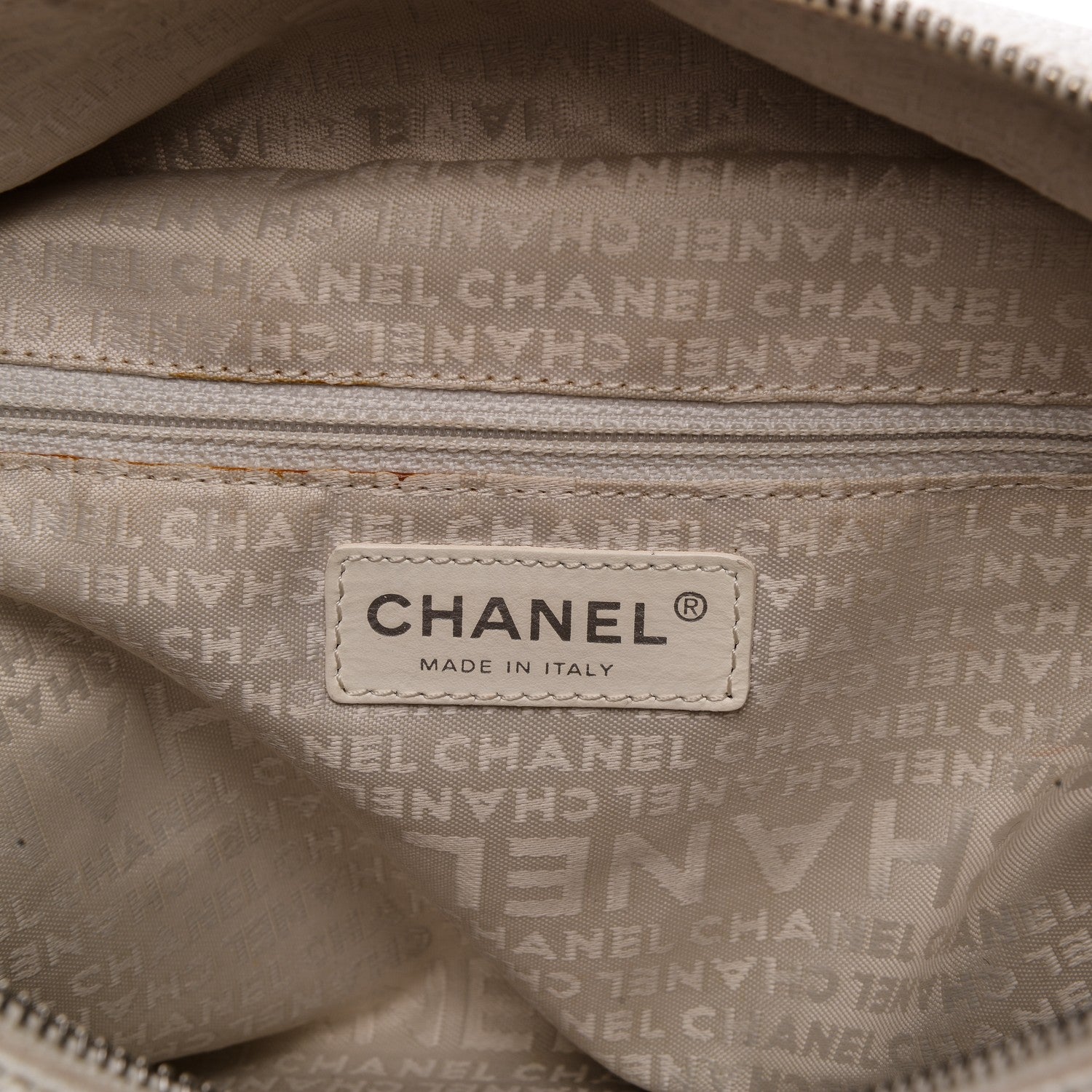 Chanel Caviar Perforated Bowler White 6 of 16
