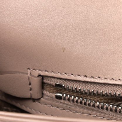 Prada Soft Calfskin Impunture Diagramme Large Chain Flap Shoulder Bag Cipria 10 of 13