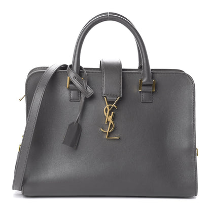 Saint Laurent Calfskin Small Monogram Cabas Grey 1 of 8