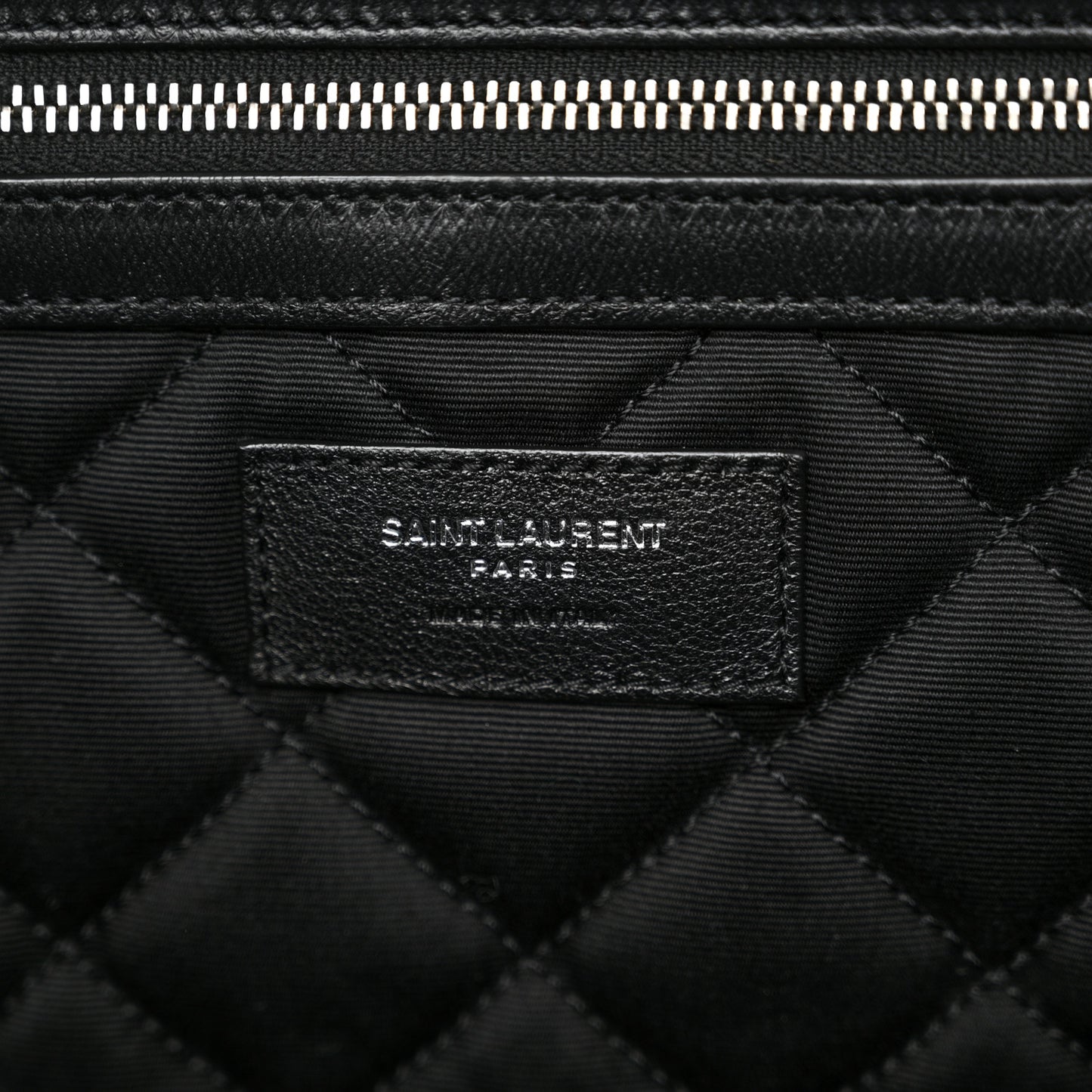 Calfskin Quilted ES Giant Travel Bag Black