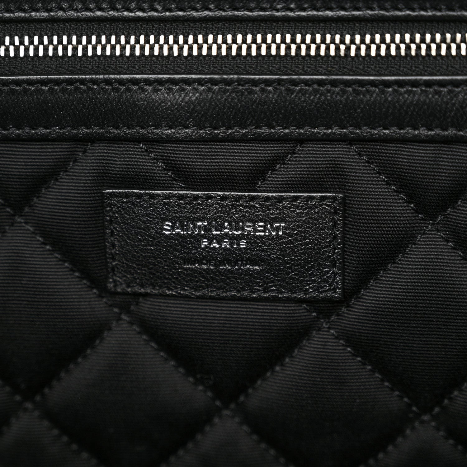 Saint Laurent Calfskin Quilted ES Giant Travel Bag Black 7 of 13
