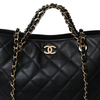Chanel Calfskin Stitched Large Shopping Bag Black 8 of 10