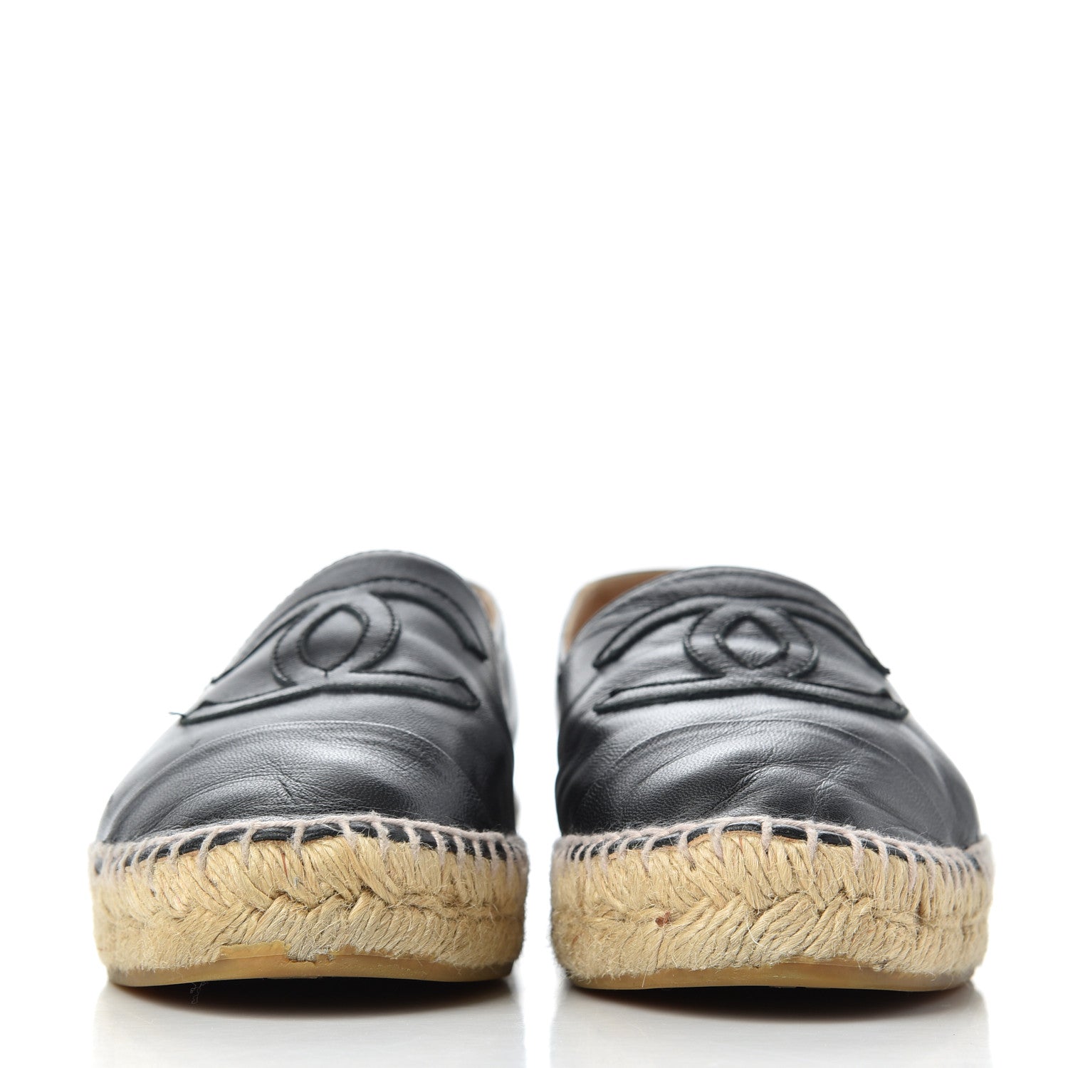 Chanel Lambskin CC Espadrilles 37 Black 2 of 27