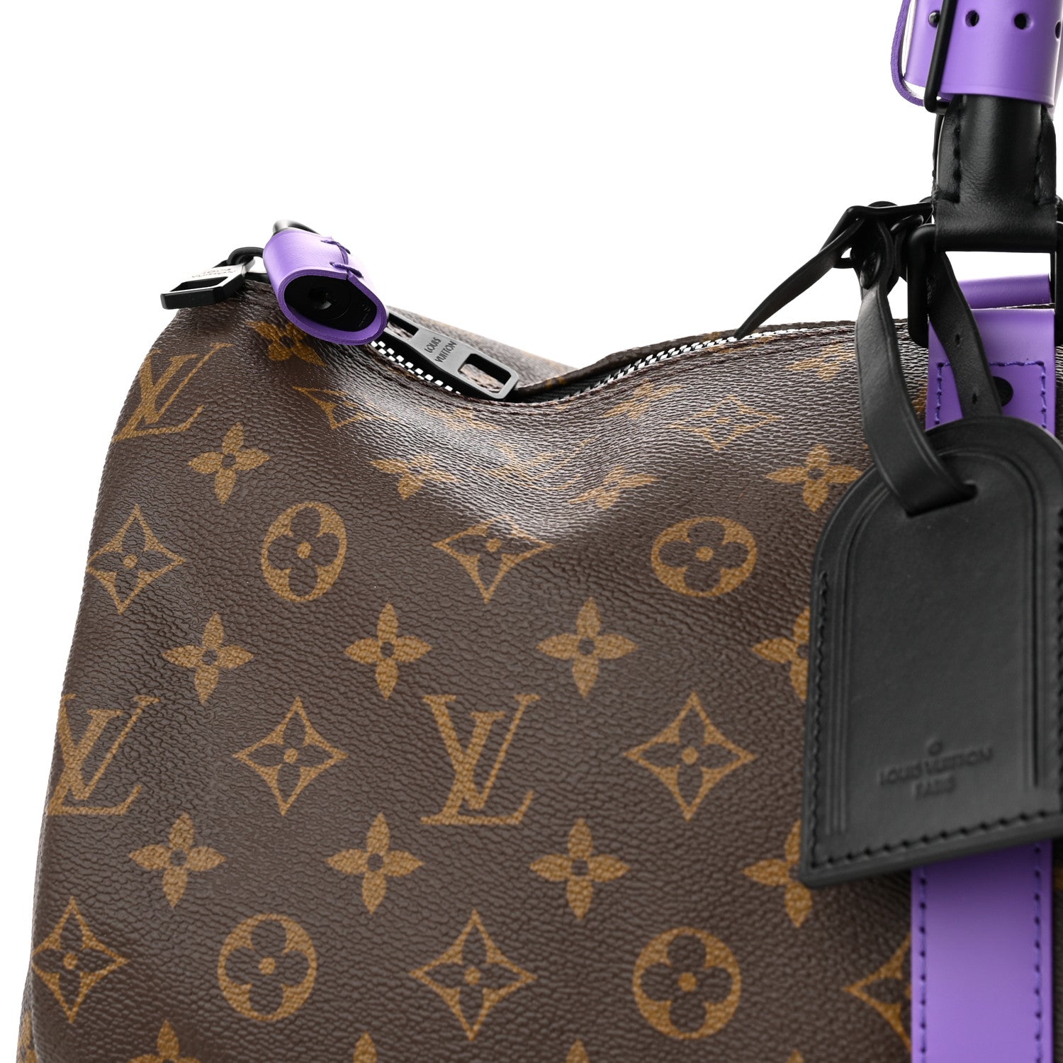 Louis Vuitton Monogram Macassar Keepall Bandouliere 50 Purple 10 of 14