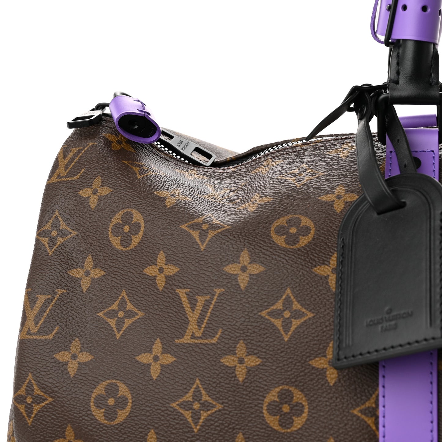 Monogram Macassar LV Colormania Keepall Bandouliere 50 Purple