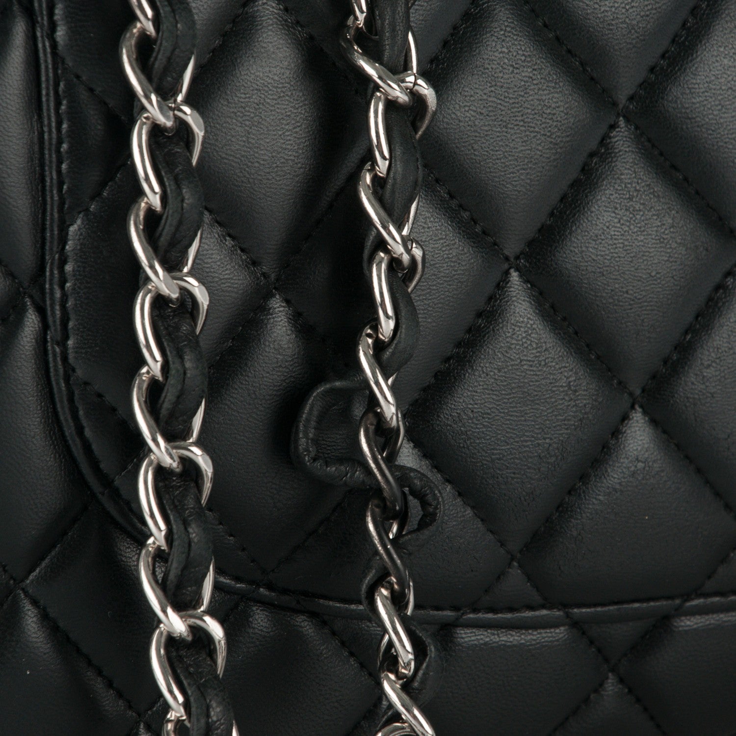 Chanel Lambskin Quilted Jumbo Single Flap Black 6 of 9