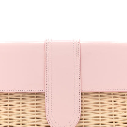 Jacquemus Glazed Calfskin Wicker Le Bambino Long Pale Pink 7 of 14