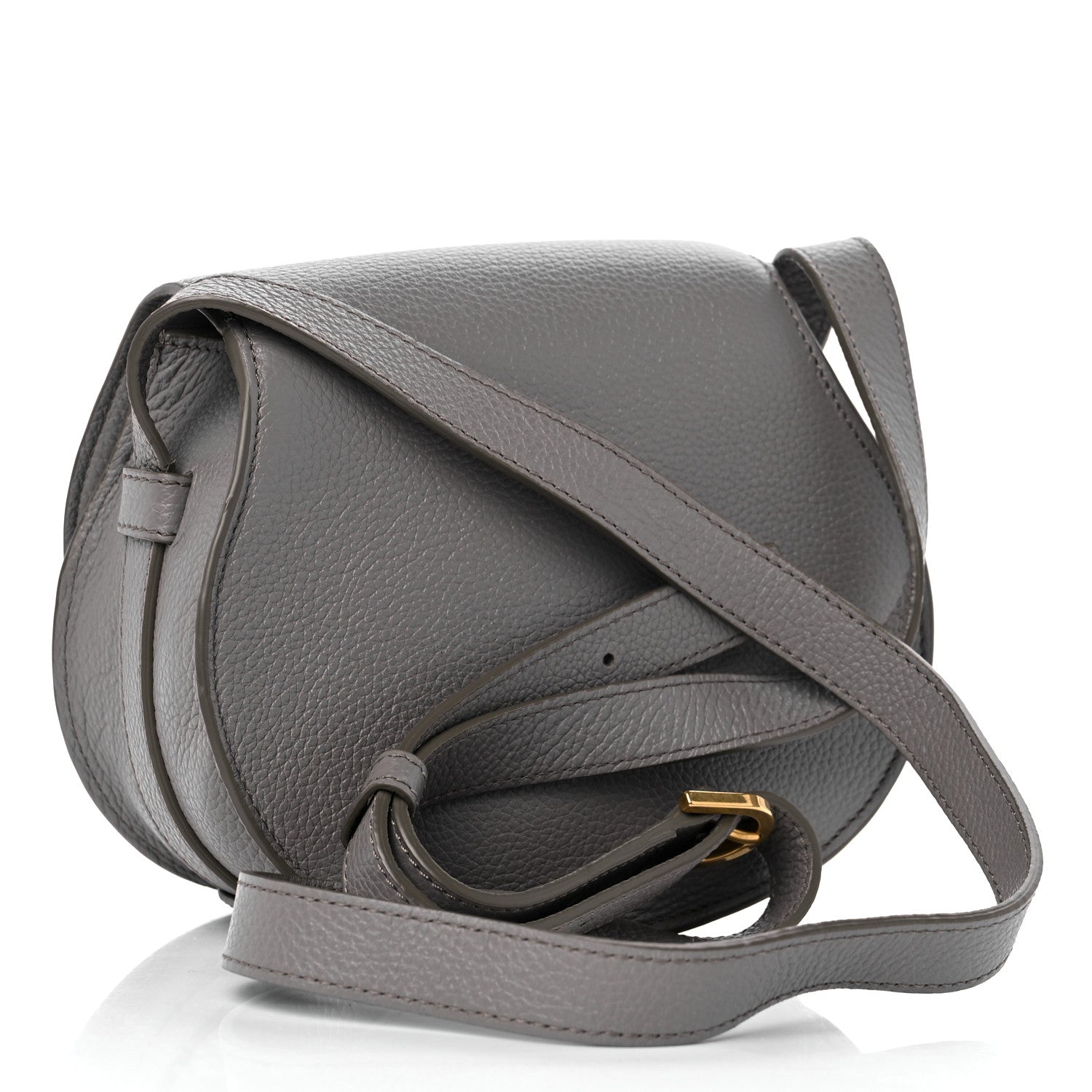 Chloe Calfskin Mini Marcie Round Crossbody Bag Cashmere Grey 3 of 11