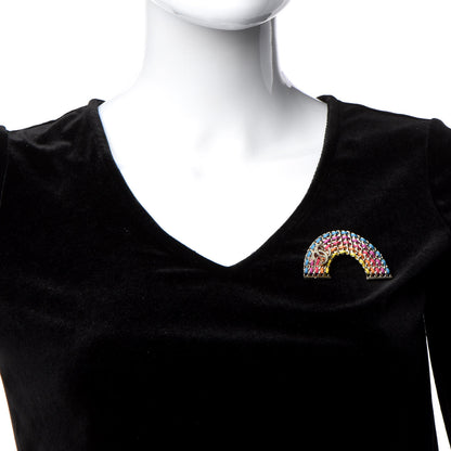 Chanel Lambskin Chain Rainbow CC Brooch Gold Multicolor 2 of 5
