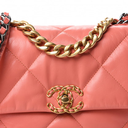 Chanel Goatskin Quilted Medium 19 Flap Pink 10 of 11
