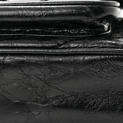 Saint Laurent Crinkled Calfskin Matelasse Monogram Baby Niki Chain Satchel Black 14 of 18