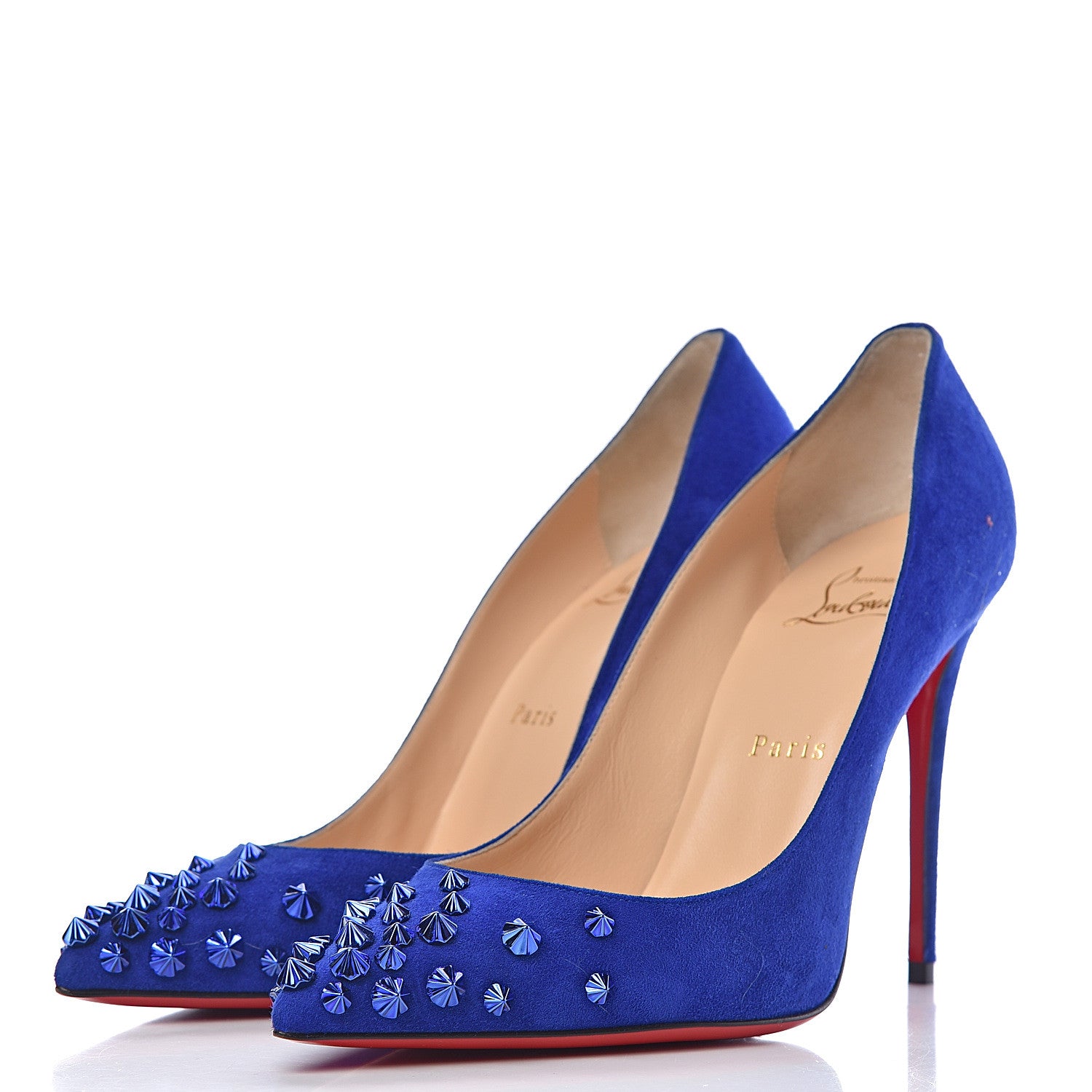 Christian Louboutin Veau Velours Drama 100 Pumps 38 Azulejo 3 of 7
