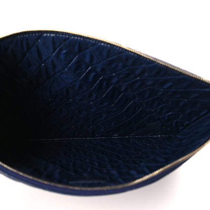 Chanel Lambskin Quilted Casino Beauty CC Cosmetic Case Navy 5 of 9