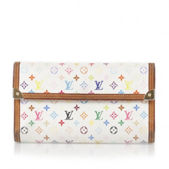 Louis Vuitton Monogram Multicolor Porte Tresor International Wallet White 1 of 12
