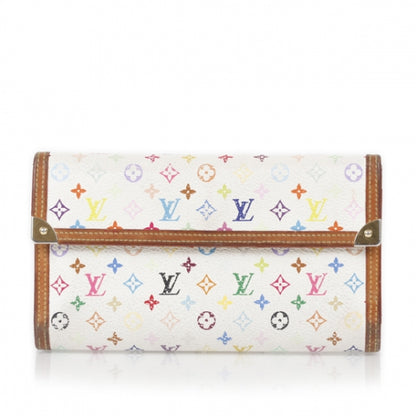 Louis Vuitton Monogram Multicolor Porte Tresor International Wallet White 1 of 12