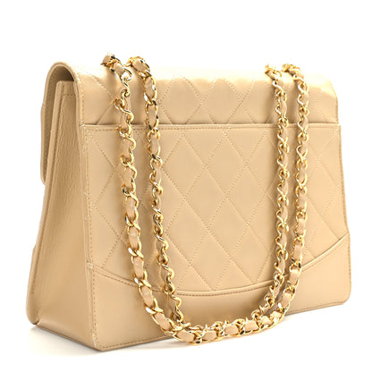 Chanel Lambskin Quilted Medium Single Flap Beige 2 of 9