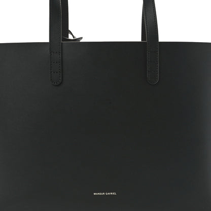 Mansur Gavriel Saffiano Large Shopping Tote Black Flamma 10 of 13