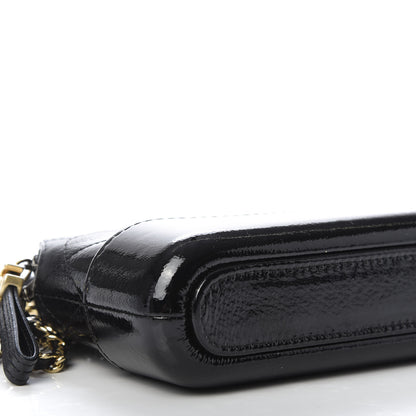 Chanel Patent Goatskin Quilted Small Gabrielle Clutch With Chain Black 6 of 9