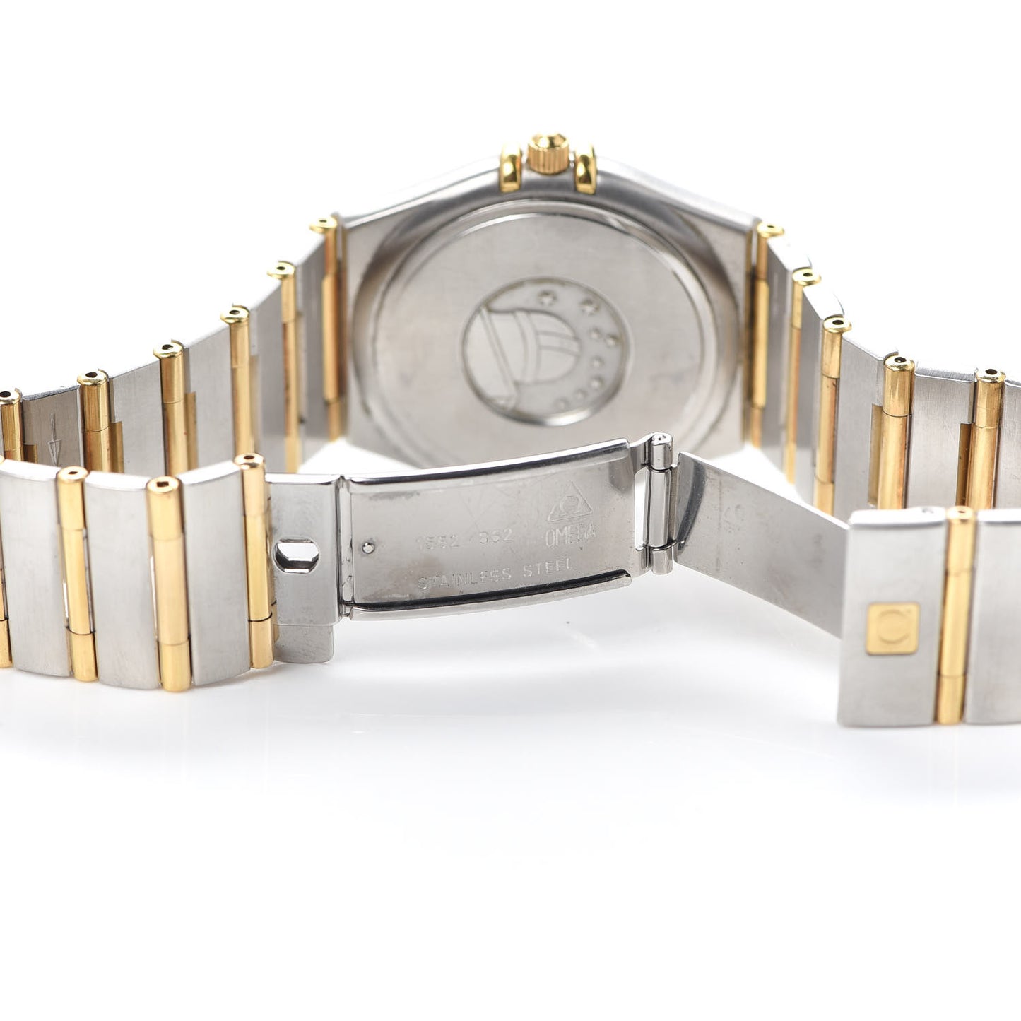 Stainless Steel 18K Yellow Gold 33mm Constellation Quartz Watch White 1312.30