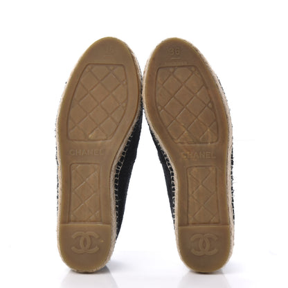 Chanel Fabric Patent Calfskin CC Espadrilles 36 Black 5 of 8