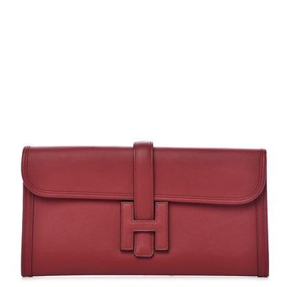 Hermes Swift Jige Elan 29 Clutch Rouge Grenat 1 of 7