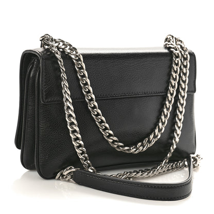 Prada Saffiano Chain Shoulder Bag Black 3 of 9